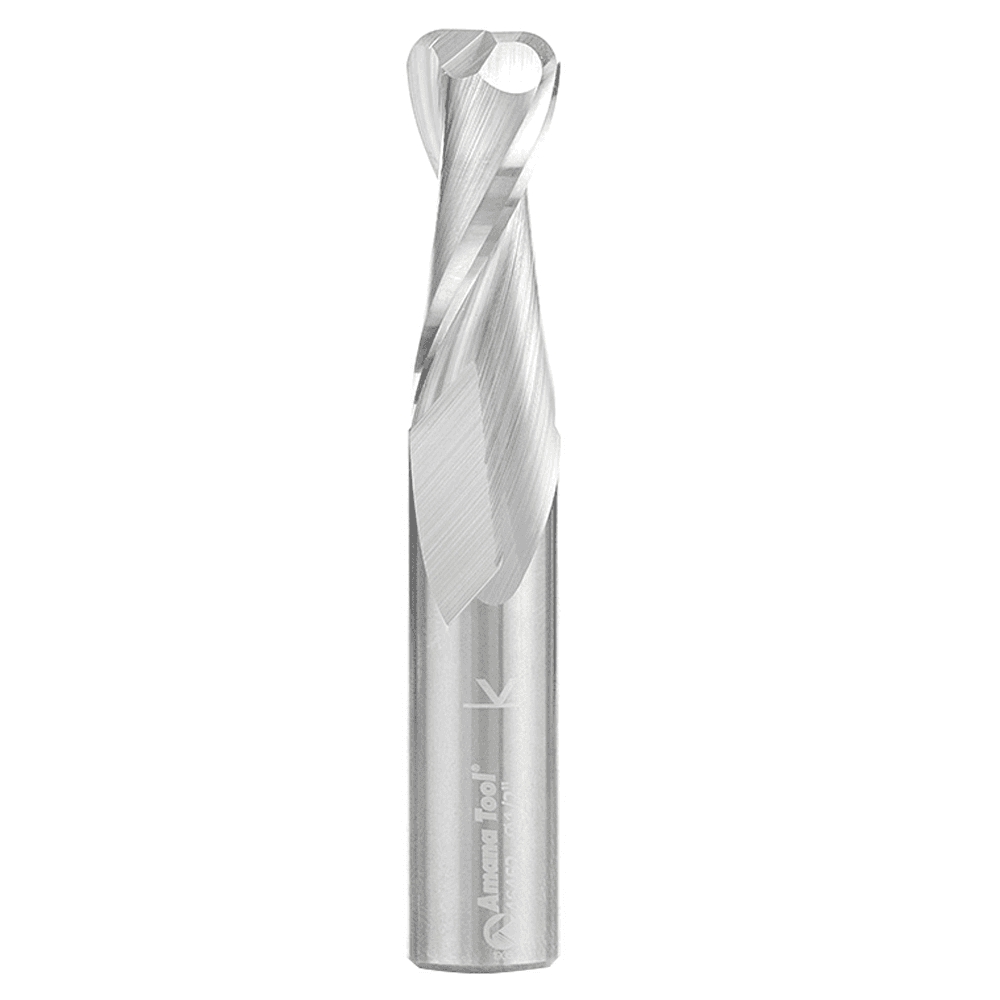 1/2" x 3" Up-Cut Spiral Plunge Bit with Corner Radius, 2-Flute, 1/2" Shank - Main Image