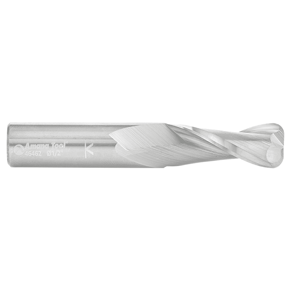 1/2" x 3" Up-Cut Spiral Plunge Bit with Corner Radius, 2-Flute, 1/2" Shank - Alt Image 1