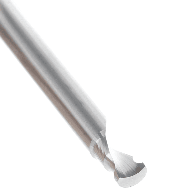 1/8" Radius x 1/4" x 2-1/2" Solid Carbide 'O' Flute, Plastic Edge Rounding Spiral Router Bit, 1-Flute, 1/4" Shank Alt 4 - Image