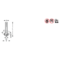 1/2" x 1/4" CNC 90° Angle Countersink/Chamfer Router Bit, 5 Flute, 1/4" Shank Alt 5 - Image