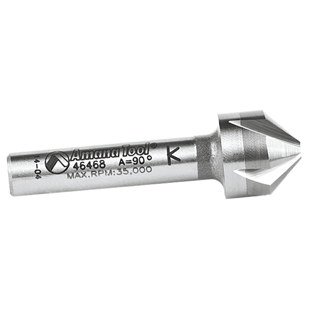 1/2" x 1-9/16" CNC Countersink/Chamfer Router Bit, 5-Flute, 1/4" Shank - Alt Image 1