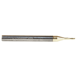 1mm x 38.1mm 2D/3D Carving Tapered Ball Tip ZrN Coated Up-Cut Spiral Router Bit, 3-Flute, 3.175mm Shank - Alt Image 1