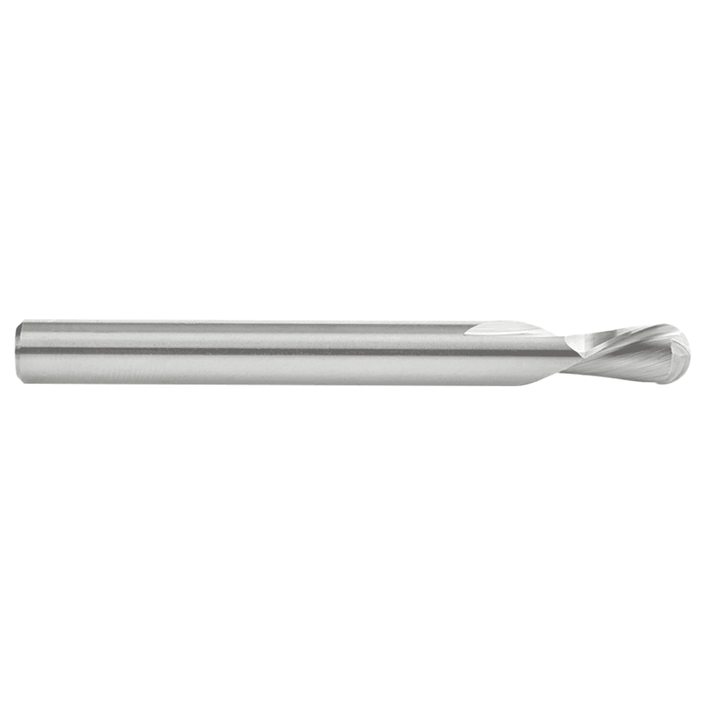 1/4" x 2-1/2" Down-Cut Ball Nose Spiral Router Bit, 2-Flute, 1/4" Shank - Alt Image 1
