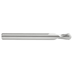 1/4" x 2-1/2" Down-Cut Ball Nose Spiral Router Bit, 2-Flute, 1/4" Shank - Alt Image 1