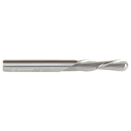 1/4" x 2-1/2" Down-Cut Ball Nose Spiral Router Bit, 2-Flute, 1/4" Shank, 1" Cutting Height - Alt Image 1
