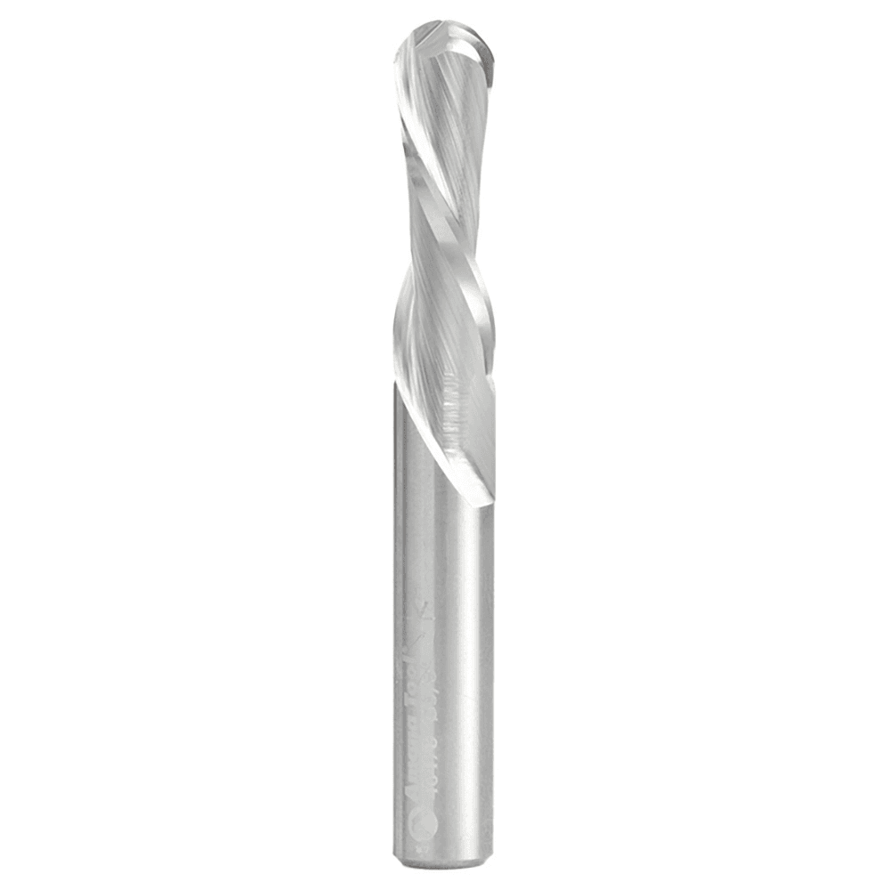 3/8" x 3" Down-Cut Ball Nose Spiral Router Bit, 2-Flute, 3/8" Shank - Main Image