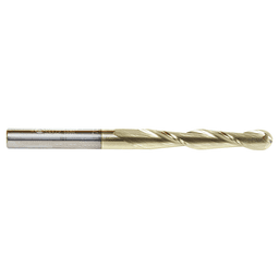 6mm x 75mm 2D/3D Carving Tapered Ball Tip ZrN Coated Up-Cut Spiral Router Bit, 2-Flute, 6mm Shank - Alt Image 1