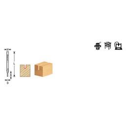 1/16" x 1-1/2" High Production Straight Plunge Router Bit, 2-Flute, 1/8" Shank - Alt Image 3