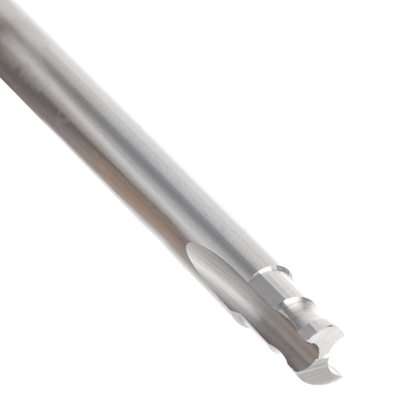 1/8" Radius x 1/4" x 2-1/2" Solid Carbide 'O' Flute, Plastic Edge Rounding Straight Router Bit, 2-Flute, 1/4" Shank Alt 5 - Image