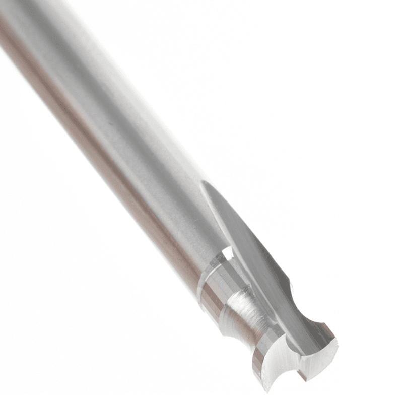 3/16" Radius x 1/4" x 2-1/2" Solid Carbide 'O' Flute, Plastic Edge Rounding Straight Router Bit, 2-Flute, 1/4" Shank Alt 4 - Image
