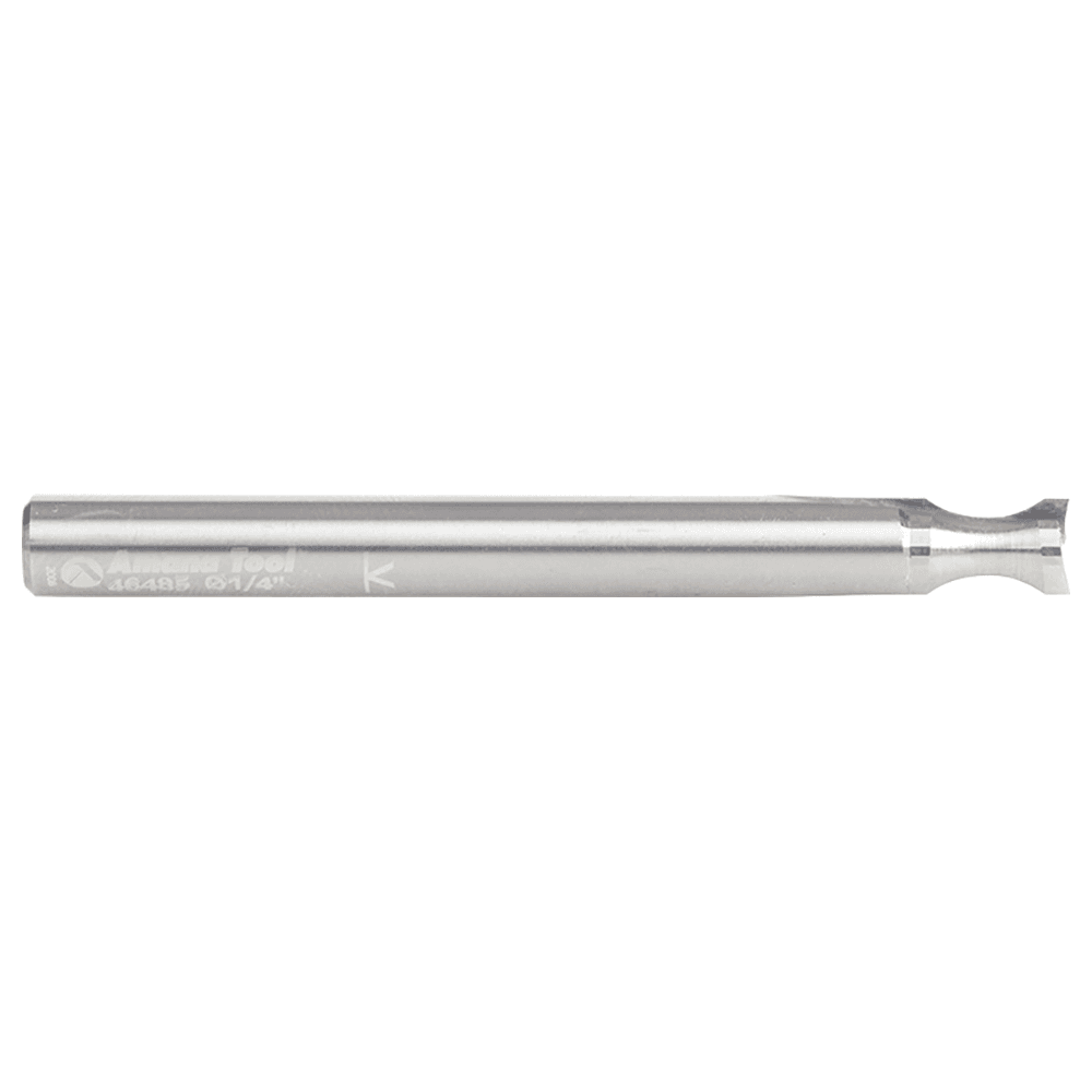 1/4" Radius x 1/4" x 2-1/2" Solid Carbide 'O' Flute, Plastic Edge Rounding Straight Router Bit, 2-Flute, 1/4" Shank Alt 2 - Image