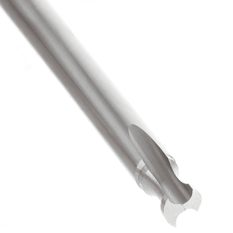 1/4" Radius x 1/4" x 2-1/2" Solid Carbide 'O' Flute, Plastic Edge Rounding Straight Router Bit, 2-Flute, 1/4" Shank Alt 4 - Image