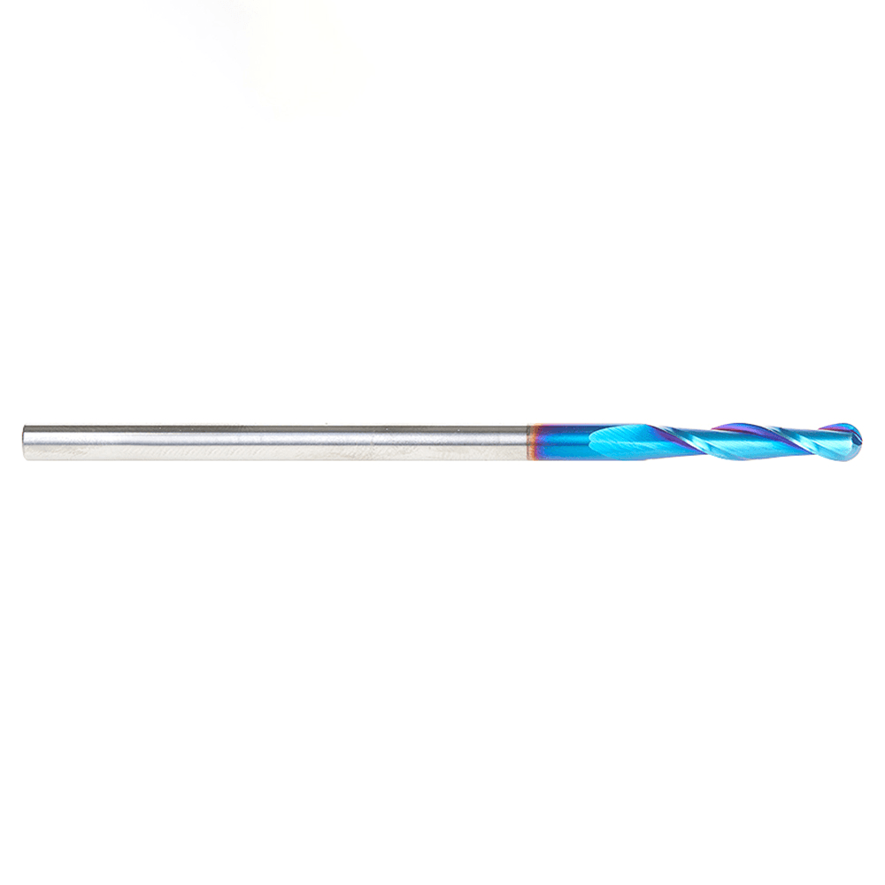 3/16" Dia x 1" Solid Carbide Spektra Extreme Tool Life Coated Up-Cut Ball Nose Spiral Router Bit, 3/16" Shank Alt 2 - Image