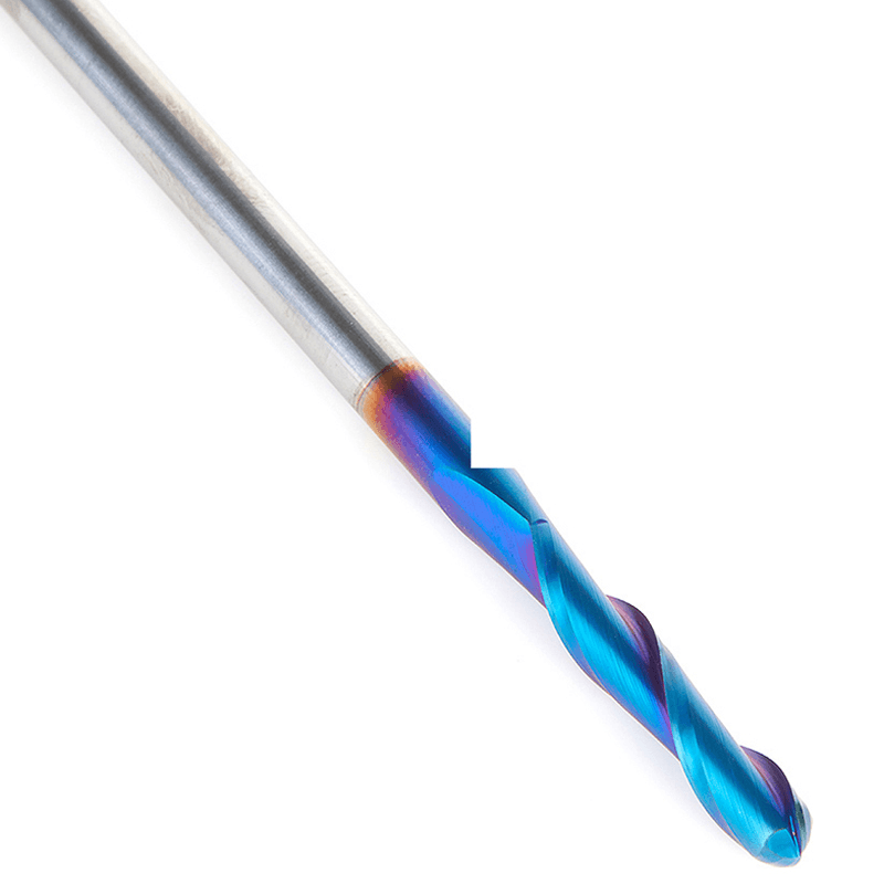 3/16" Dia x 1" Solid Carbide Spektra Extreme Tool Life Coated Up-Cut Ball Nose Spiral Router Bit, 3/16" Shank Alt 4 - Image