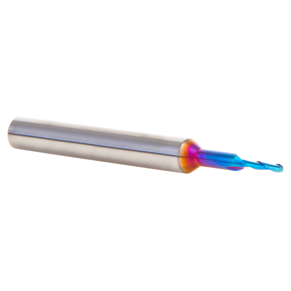 1/16" Dia x 1/4" Reduced Shank Solid Carbide Spektra Extreme Tool Life Coated Up-Cut Ball Nose Spiral Router Bit, 1/4" Shank Alt 3 - Image