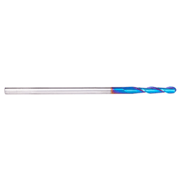 1/4" Dia x 1-1/2" Solid Carbide Spektra Extreme Tool Life Coated Up-Cut Ball Nose Spiral Router Bit, 1/4" Shank Alt 2 - Image