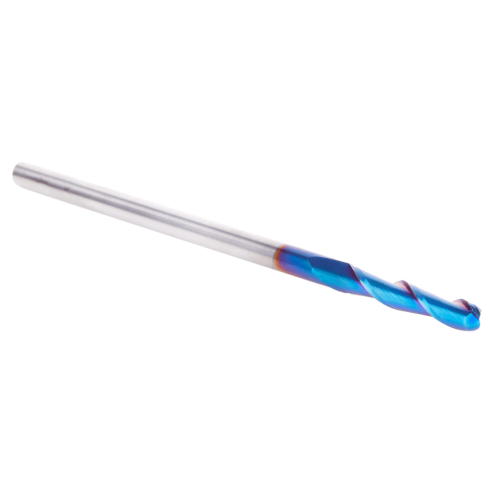 1/4" Dia x 1-1/2" Solid Carbide Spektra Extreme Tool Life Coated Up-Cut Ball Nose Spiral Router Bit, 1/4" Shank Alt 3 - Image