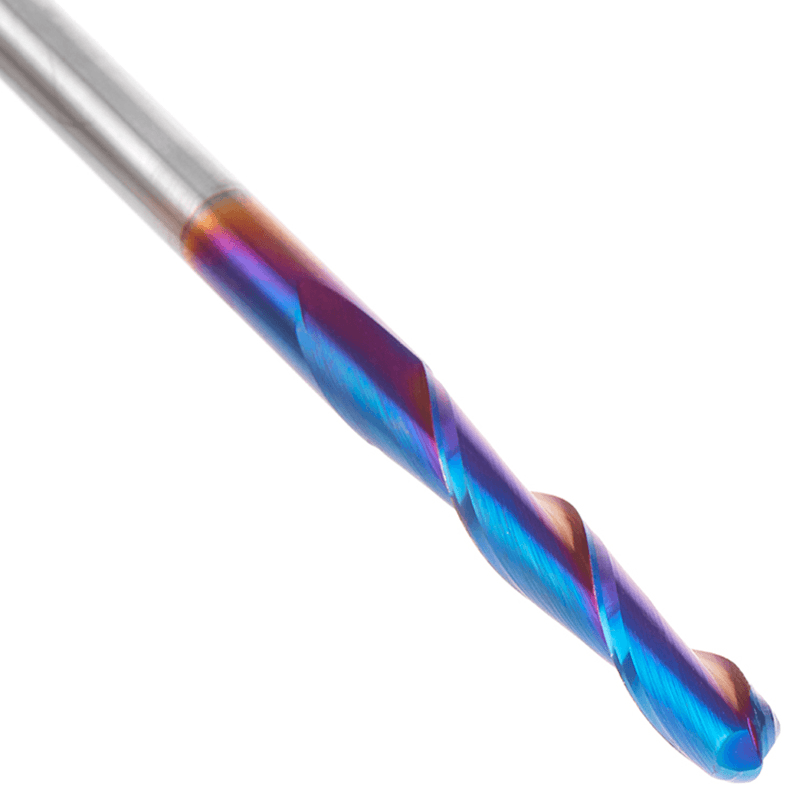 1/4" Dia x 1-1/2" Solid Carbide Spektra Extreme Tool Life Coated Up-Cut Ball Nose Spiral Router Bit, 1/4" Shank Alt 4 - Image