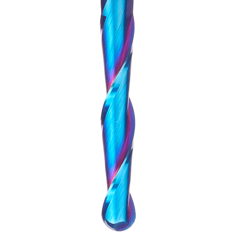 1/4" Dia x 1-1/2" Solid Carbide Spektra Extreme Tool Life Coated Up-Cut Ball Nose Spiral Router Bit, 1/4" Shank Alt 5 - Image
