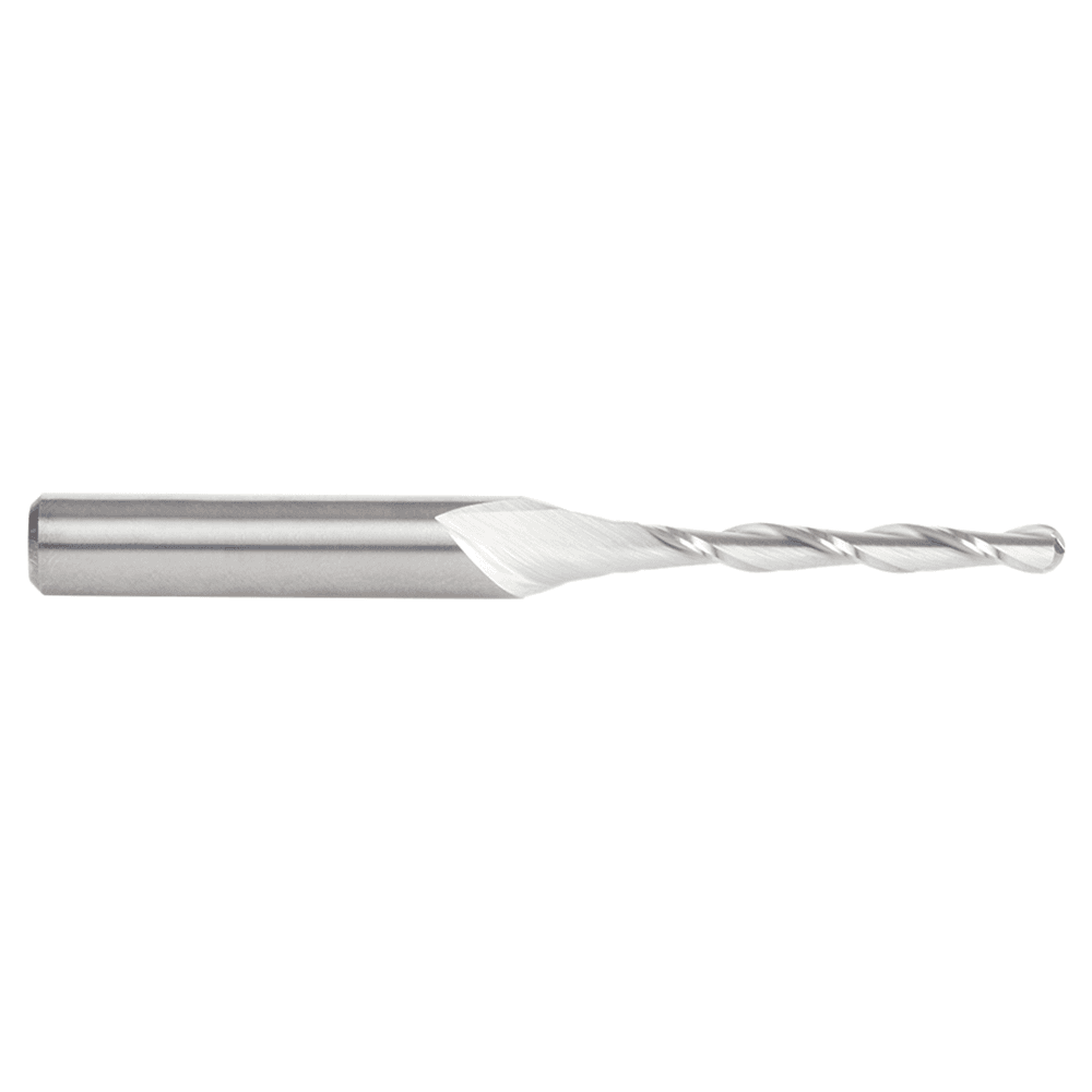 1/8" Dia x 1" Solid Carbide Up-Cut Ball Nose Spiral Router Bit, 1/4" Shank Alt 2 - Image