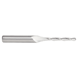 1/8" Dia x 1" Solid Carbide Up-Cut Ball Nose Spiral Router Bit, 1/4" Shank Alt 2 - Image