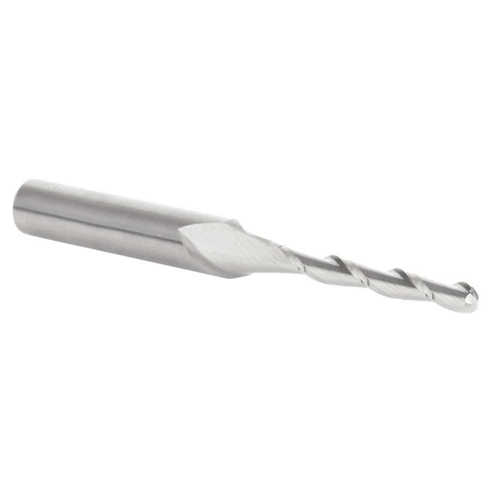1/8" Dia x 1" Solid Carbide Up-Cut Ball Nose Spiral Router Bit, 1/4" Shank Alt 3 - Image