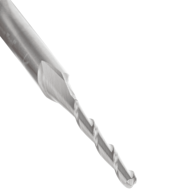 1/8" Dia x 1" Solid Carbide Up-Cut Ball Nose Spiral Router Bit, 1/4" Shank Alt 4 - Image