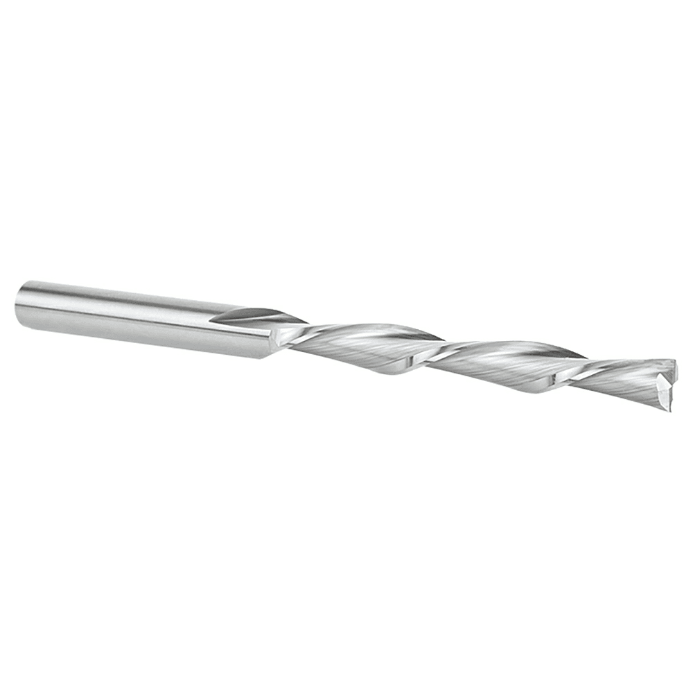 1/4" x 4" Foam Cutting Down-Cut Square End Spiral Router Bit, 2-Flute, 1/4" Shank - Alt Image 2