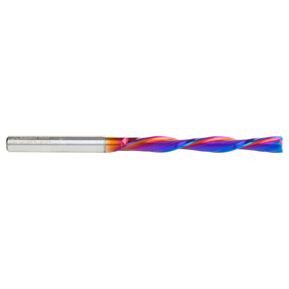 1/4" x 4" Spektra Foam Cutting Down-Cut Square End Spiral Router Bit, 2-Flute, 1/4" Shank - Alt Image 1
