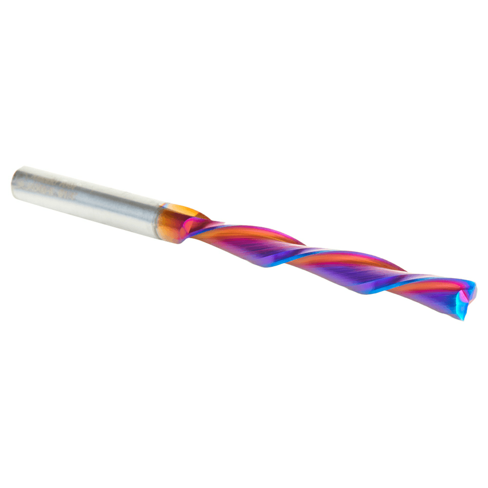 1/4" x 4" Spektra Foam Cutting Down-Cut Square End Spiral Router Bit, 2-Flute, 1/4" Shank - Alt Image 2