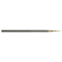 1/32" x 3" 2D/3D Carving Flat Bottom ZrN Coated Router Bit, 3-Flute, 1/8" Shank - Alt Image 1