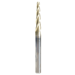 1/8" x 3" 2D/3D Carving Flat Bottom ZrN Coated Router Bit, 3-Flute, 1/4" Shank - Main Image