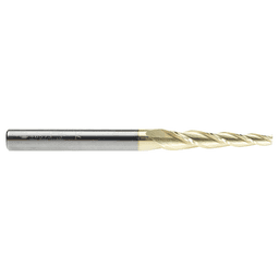 1/8" x 3" 2D/3D Carving Flat Bottom ZrN Coated Router Bit, 3-Flute, 1/4" Shank - Alt Image 1