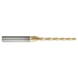 1/8" x 3" 2D/3D Carving Flat Bottom ZrN Coated Router Bit, 3-Flute, 1/4" Shank, 1&#730; Degree - Alt Image 1