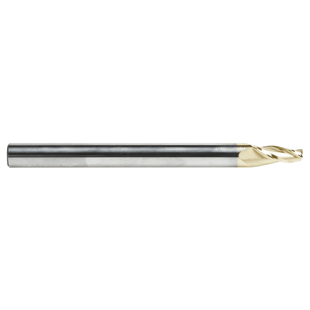 1/8" x 3" 2D/3D Carving Flat Bottom ZrN Coated Router Bit, 3-Flute, 1/4" Shank, 7&#730; Degree - Alt Image 1