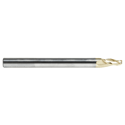 1/8" x 3" 2D/3D Carving Flat Bottom ZrN Coated Router Bit, 3-Flute, 1/4" Shank, 7&#730; Degree - Alt Image 1