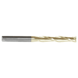 1/4" x 3" 2D/3D Carving Flat Bottom ZrN Coated Router Bit, 2-Flute, 1/4" Shank - Alt Image 1