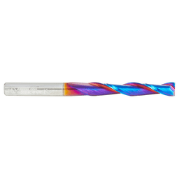 1/4" x 3" 2D/3D Carving Flat Bottom ZrN Coated Spektra Up-Cut Spiral Router Bit, 2-Flute, 1/4" Shank - Alt Image 1