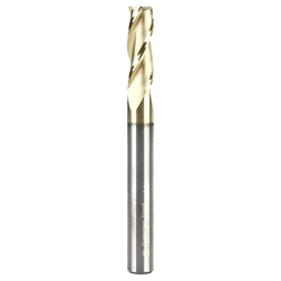 1/4" x 2-1/2" 2D/3D Carving Flat Bottom ZrN Coated Router Bit, 3-Flute, 1/4" Shank - Main Image