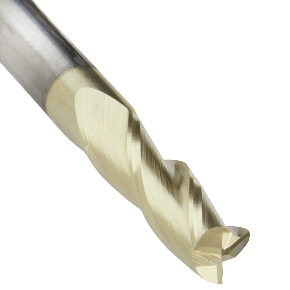 1/4" x 2-1/2" 2D/3D Carving Flat Bottom ZrN Coated Router Bit, 3-Flute, 1/4" Shank - Alt Image 3