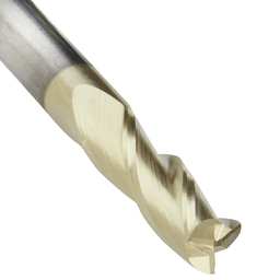 1/4" x 2-1/2" 2D/3D Carving Flat Bottom ZrN Coated Router Bit, 3-Flute, 1/4" Shank - Alt Image 3