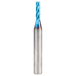 1/8" x 2" CNC 2D/3D Carving 0.10° Flat Bottom Up-Cut Spektra Extreme Tool Life Coated Spiral Router Bit, 4-Flute, 1/4" Shank Main - Image
