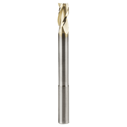 3/8" x 4" 2D/3D Carving Flat Bottom ZrN Coated Router Bit, 3-Flute, 3/8" Shank - Main Image