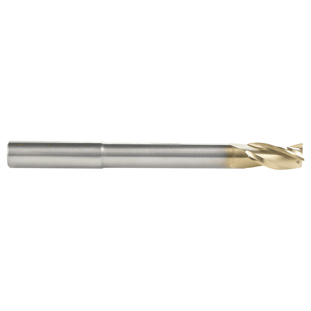 3/8" x 4" 2D/3D Carving Flat Bottom ZrN Coated Router Bit, 3-Flute, 3/8" Shank - Alt Image 1