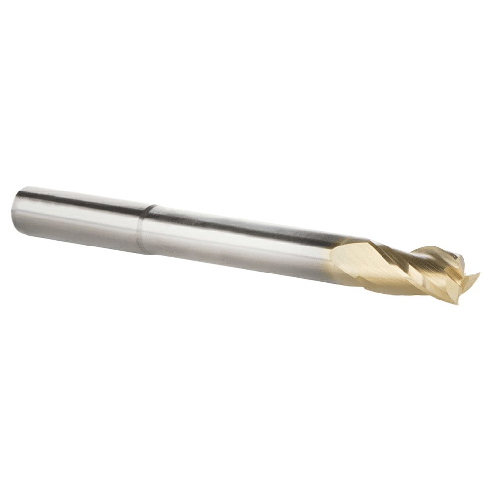 3/8" x 4" 2D/3D Carving Flat Bottom ZrN Coated Router Bit, 3-Flute, 3/8" Shank - Alt Image 2