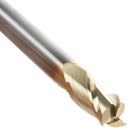 3/8" x 4" 2D/3D Carving Flat Bottom ZrN Coated Router Bit, 3-Flute, 3/8" Shank - Alt Image 3