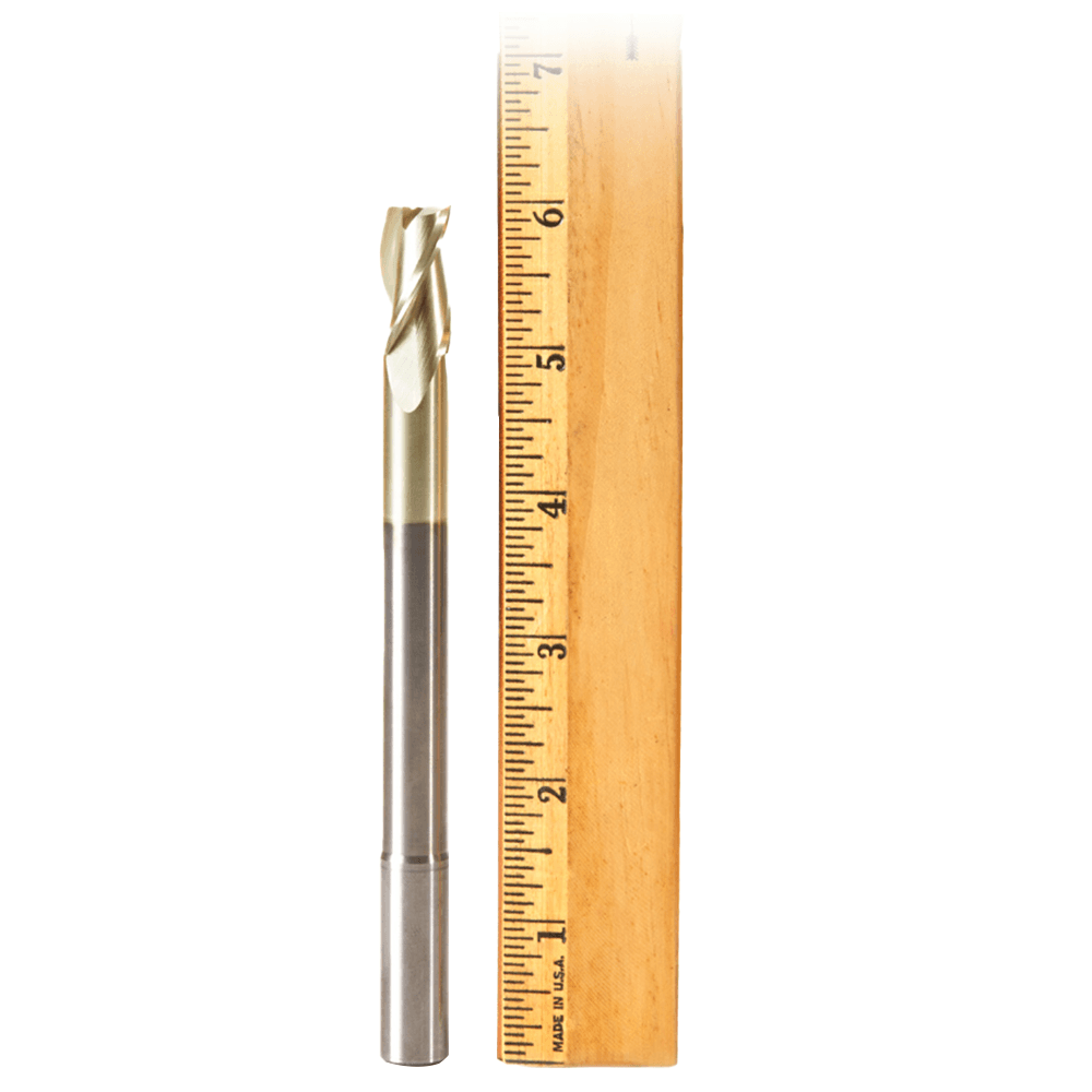 1/2" Dia x 1" Extra Long CNC 2D/3D Carving Flat Bottom 0.10° Straight Angle Solid Carbide Router Bit, 3 Flute, 1/2" Shank Alt 5 - Image