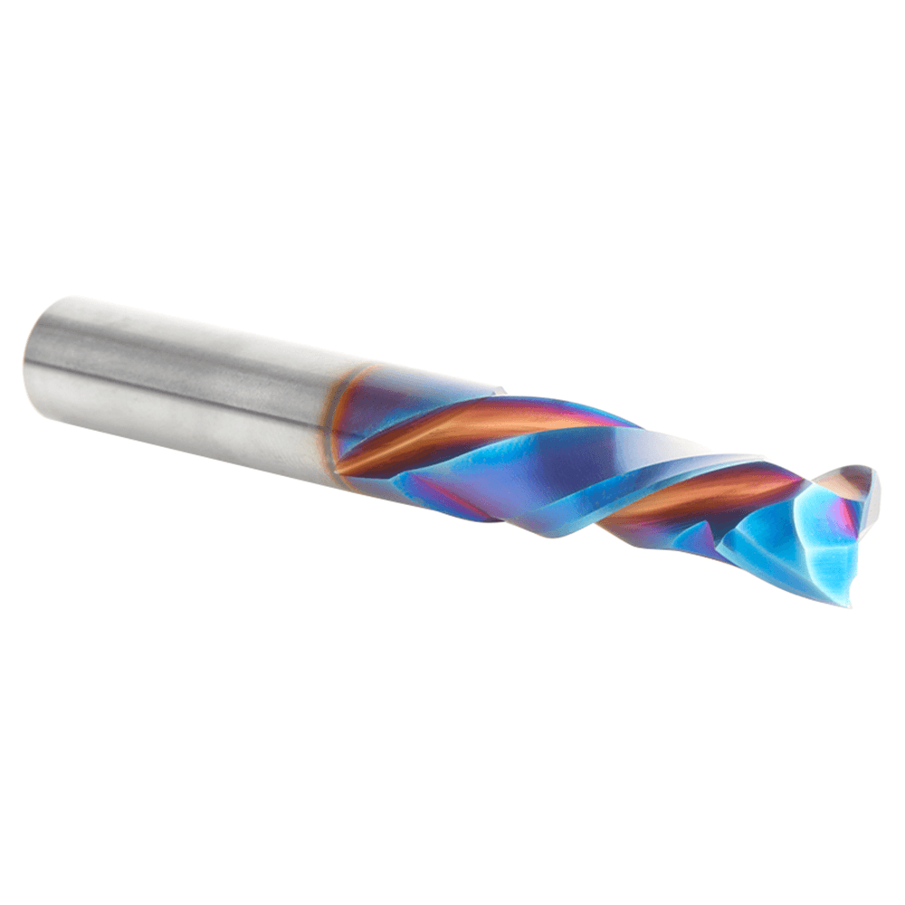 3/8" Dia x 1-1/4" CNC Solid Carbide Spektra Extreme Tool Life Coated Compression Spiral Bit, 2 Flute, 3/8" Shank Alt 3 - Image