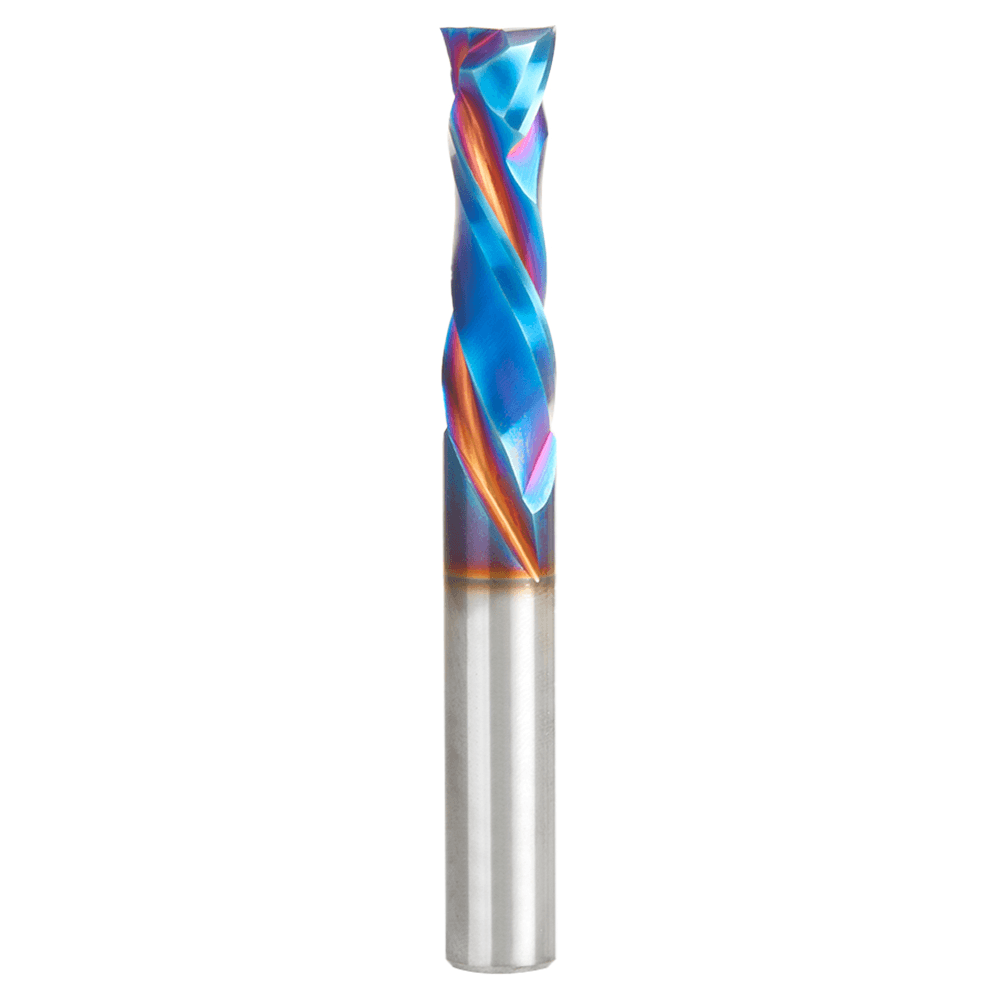 3/8" Dia x 1-1/4" CNC Solid Carbide Spektra Extreme Tool Life Coated Compression Spiral Bit, 2 Flute, 3/8" Shank Main - Image