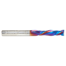 1/4" Dia x 1" CNC Solid Carbide Spektra Extreme Tool Life Coated Mortise Compression Spiral Bit, 2 Flute, 1/4" Shank Alt 2 - Image